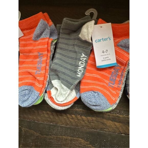 Carter’s days of the week ankle socks bundle of 4,6 packs 4–7 years - Picture 7 of 8